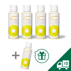 Hair Inhibitor Pineapple and Soy Milk Lotion(100mL) 4+1 Value Pack