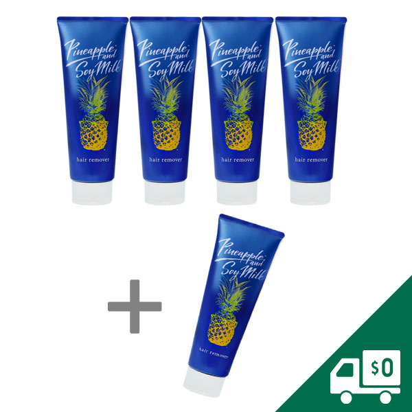Pineapple and Soy Milk Hair Removal Mens Cream(230g) 4+1 Value Pack-Quasi-drug