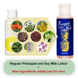 Mens Hair Inhibitor Lotion - shin and chest hair, tackles coarse hair, made in Japan, simply apply, reduces hair growth, natural ingredients, 100 mL